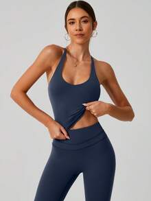 NcmRyu 1 Set Seamless Stretchy Tracksuits For Women