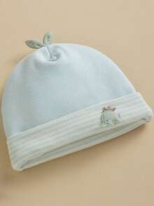 Gorros para bebés de 0 a 6 meses, gorros de bebé recién nacidos, talla grande cálidos y talla grande gruesos en invierno, suaves y elásticos, accesorios de gorro para niñas y niños - Multicolor - Ver 4