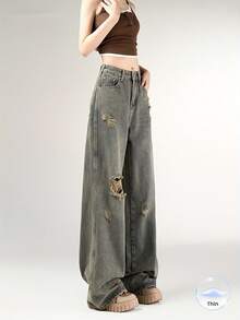Women Jeans - Grey - View 6