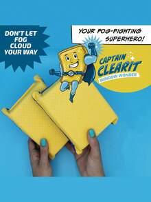 Large, Super Absorbent Defogging Sponge For Car, Mirror, Glass & More - No Marks, Easy To Clean, Perfect For Indoor & Outdoor Use, Indoor Cleaning Accessory | Playful Design | Absorbent Sponge - Multicolor - View 6