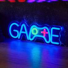 Néons pour zone de jeu, enseigne au néon LED de jeu, décoration murale, néons de jeu électronique, lampe au néon pour salle de jeu alimentée par USB, décoration de fête de jeu, chambre à coucher, repaire d'homme, cadeau pour garçons - Multicolore - Voir 10