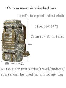 Uma mochila grande unissex para montanhismo ao ar livre, viagens de verão, bolsa esportiva, bolsa de armazenamento profissional para viajantes e praticantes de trilhas.