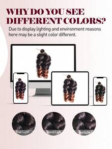 3 件装盒状辫子，松散卷曲钩针编织辫子，黑色发丝，法式扭发，女士合成接发，短卷发，钩针假发，高温纤维假发，女士蓬松波浪编织发型，自然造型辫子颜色：黑色、紫色、绿色、蓝色 - 彩色 - 查看 6