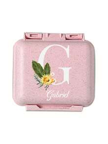 Caja de pastillas compartimentada personalizada, estuche de pastillas a prueba de humedad, organizador de pastillas de viaje para el bolsillo, caja de pastillas portátil, organizador de pastillas para personas mayores con compartimentos grandes, organizador de pastillas pequeño para bolso o bolsillo, adecuado para actividades al aire libre, viajes de negocios y recordar a las personas mayores que tomen la medicina a tiempo - Rosa - Ver 26