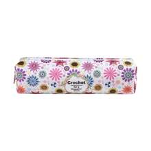Looen Floral Crochet Hook Case - Lightweight Zippered Storage Organizer For Knitting Needles & Accessories, Perfect For Christmas/New Year Gifts, Sewing Storage