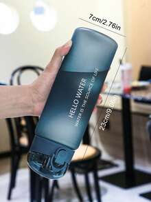 1 bouteille d'eau de grande capacité et légère, bouteille d'eau de sport, à la mode et simple pour l'extérieur, le sport et l'escalade (options transparentes et givrées disponibles) - Givré - Voir 10