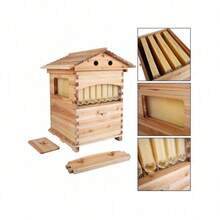 7X Upgraded Auto Flowing Honey Beehive Bee Hive Frames + Beekeeping Brood Cedarwood Box - 預設 - 查看 9