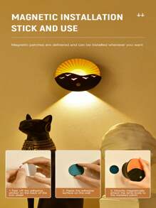 Creative Remote Control Night Light, Wireless Sensor Lamp For Bedroom, Bedside, Corridor, Staircase, Living Room, Garage, Bathroom, Kitchen, Birthday, Small Gift