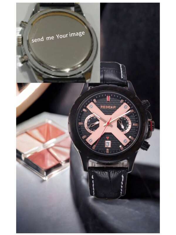 Gepersonaliseerde gegraveerde walnotenhouten horloge, gepersonaliseerde houten horloge voor vriend/echtgenoot/verloofde, geschikt voor verjaardagen, jubileums en speciale gelegenheden.