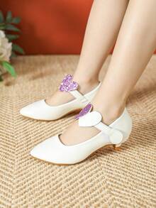 注：儿童/女童白色高跟鞋