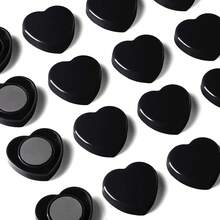 Imanes de nevera - 20PCS imanes de nevera lindos, imanes decorativos fuertes para pizarra blanca, casillero, foto y mapa - imán pequeño negro de alta resistencia para hogar oficina escuela cocina (corazón) - Imán de corazón negro - 40 unidades - Ver 3