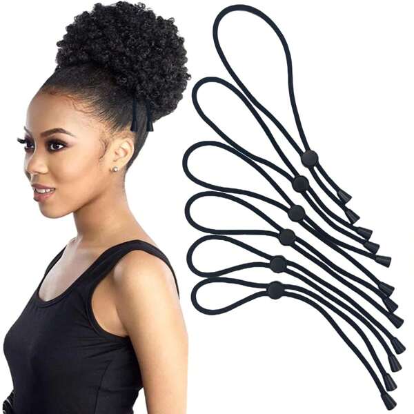 3pcs Adjustable Headband, Suitable For Thick, Curly Hair - African Puff, Ponytail, Claw, Pineapple For Women And Girls