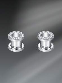 CIZME 4-16mm 2pcs Ear Gauges Stainless Steel Ear Tunnels Plugs Stretchers Expande Ear Piercing Jewelry For Women Men - Auricle - View 31