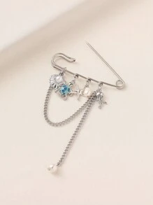 1pc Multi-Functional Brooch Pin, Turtle, Shell, Sea Star, Jellyfish, Hat, Cactus, High Heel Design, Fashionable Clothing Accessory