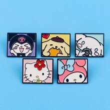 Sanrio 5 sztuk ładnych emaliowanych szpilek na klapę odznaki na plecaku damska broszka ubrania prezent biżuteria akcesoria modowe