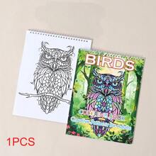 Livros de Colorir Hardcover com Padrões de Animais Mandala em Espiral e Desenhos Relaxantes para Colorir para Adultos 20 Folhas, Volta às Aulas, Materiais Escolares
