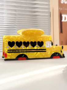 1pc New Design Apple Ruler Hair Clip, Cute Cartoon Car & Hair Claw Clips With Rhinestones Fashion Hair Accessories