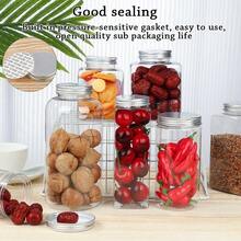 Contenedores herméticos para almacenamiento de alimentos transparentes para organización y almacenamiento de despensa de cocina. Tarros, botellas, latas selladas para cereales, harina y azúcar, incluye etiquetas y marcador