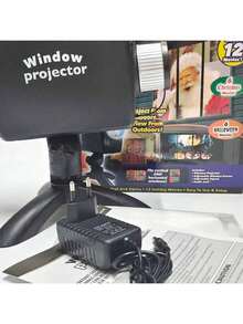 Décoration de Noël Scènes du festival de Noël Projecteur de fenêtre 12 films hologrammes intégrés Décoration d'ambiance pour fête de Noël