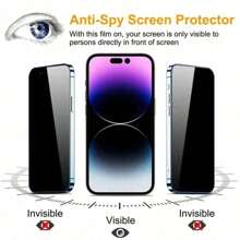 4 piezas de película protectora de pantalla anti-espías de vidrio templado compatible con Apple 6/6s, 7/8/Plus, X/Xs/XS Max, 11/11pro/11 Pro Max, 12mini/12/12 Pro/12 Pro Max, 13/13mini/13 Pro/13 Pro Max, 14/14 Plus/14 Pro/14 Pro Max, 15/15Plus/15Pro/15Promax