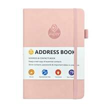 Libreta de direcciones con pestañas alfabéticas, libreta de direcciones de tapa dura con letra grande para registrar contactos, pequeña libreta de direcciones para almacenar toda tu información importante en un solo lugar 5.2 X 7.8", útiles escolares, regreso a la escuela - Multicolor - Ver 13