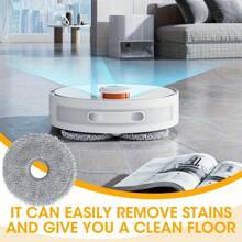 8pcs Microfiber Mop Pads For Dream L10s Ultra/L10 Ultra/L20 Ultra/L10s Pro Ultra Heat & Xiao Mi X10+ Robot Vacuum, Washable Cloth Floor Attachment, Thick Wet Wipes, Reusable Mop Pads