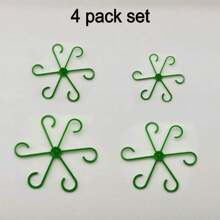 4/8 pièces Attaches de branches d'assistance de jardin, fixateur de vignes, pince de tige de plante, treillis de plante, tiges de support de plante, fixateur de plante verte, support de fixation pliable pour hydroponique de fleurs, pinces de support de plante: Solides pinces de tige pour plantes grimpantes - Matériau en plastique