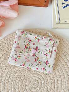1 Buah Tas Kartu Motif Bunga Dua Lapis Serbaguna dengan Dompet Koin Kapasitas Besar, Tas Barang Serbaguna, Tas Penyimpanan Kartu Identitas, Kartu Bank, Tas Penyimpanan Headphone, Penting untuk Belanja dan Bepergian, Lucu, Ringkas dan Portabel, Hadiah Ulang Tahun - MultiWarna - View 19