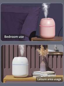两件套（香薰机+精油），220毫升USB便携式笑脸香薰加湿器喷雾器，10毫升多香精油，适用于家庭、酒店、浴室除臭、香氛、空气清新，持久留香 - 彩色 - 查看 10