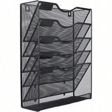 EasyPAG Organizador de archivos de pared de malla para libros 5 compartimentos negro mejorado - Mejoranegro - Ver 2