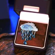 1 pièce Broche en forme de goutte de pluie, accessoire quotidien décontracté