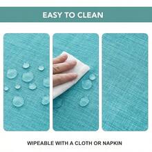 LUSHVIDA Outdoor Tablecloth With Umbrella Hole - Patio Table Cloth Zippered Rectangle 60x84 Inch, Faux Linen Table Cover Water Resistant For Picnic Outside, Natural Color