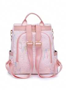 Mochila de viaje de moda para mujer, de gran capacidad, con diseño antirrobo de bloques de color, apta para laptop, mochila estudiantil, estilo callejero