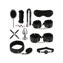 Sex Toys Nylon BDSM Kit Plush Sex Bondage Adult Toys For Women Set Handcuff Exotic Sex Games Whip Nipple Clamp Adult SM Product Sexy Toys 18