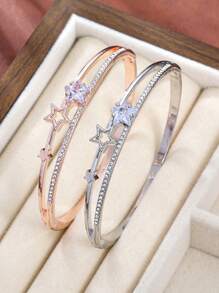Shinny Star Rhinestone Bracelet For Girl Popular Gift Part Casual Accessory