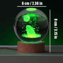 20 Models Of Crystal Ball Night Lights - Various 3D Crystal Ball Night Lights, Dolphin, Cloud, Saturn Series, Unicorn, Elephant, Axolotl, Milky Way, Underwater World, Animals, Universe Series, Bedside Night Light, Perfect Gift