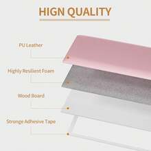 1 件 20X40 厘米 3D 防撞墙贴 - 自粘软包裹装饰板，哑光饰面，现代蓝白条纹，用于床头板保护、卧室和客厅墙壁装饰、电视墙板、现代家居风格、自粘板 - 彩色 - 查看 9