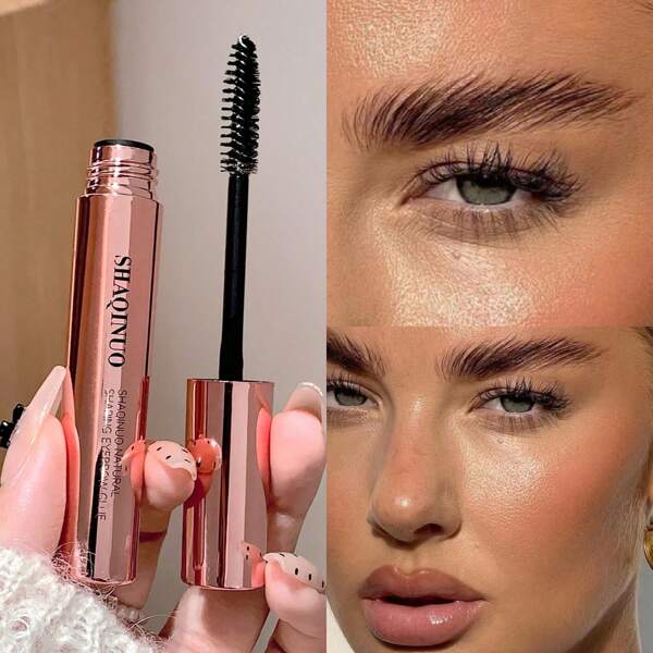 SHAQINUO Natural Sculpting Brow Gel, Creates 3D Wild Brows, Fixes Brow Makeup, Long-Lasting, Silky Transparent Water-Based Texture, Lightweight Colorless Fresh Brow Gel, Water-Resistant, Sweat-Proof, Quick-Drying