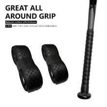 2 PIEZAS Cinta antideslizante para bate de béisbol negro de 1,5 mm de grosor | Ajuste universal | Parte posterior completamente adhesiva | Alta amortiguación y durabilidad | Se ajusta a bates de madera y compuestos | Tamaño: 110*2,5*0,15 cm
