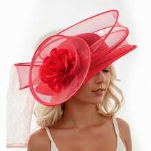 1 件套女士茶会头饰帽子优雅头带德比帽带发夹适用于婚礼新娘派对、发饰、小帽子、迷你头饰、迷你帽、学校用品 - 彩色 - 查看 5