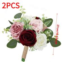 Artificial Flower Bouquet For Bride, Wedding Ceremony, Anniversary Celebration, Centerpiece, Table Decor, Bridesmaid