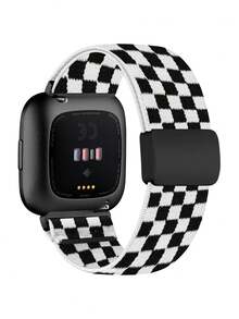 أربطة مطاطية متوافقة مع أربطة Fitbit Versa 2/أربطة Fitbit Versa 2 للسيدات/أربطة Fitbit Versa، مع إبزيم مغناطيسي، أربطة ساعة ذكية من نايلون ناعم ل- Fitbit Versa 2/Versa/Versa Lite/SE - ل- Versa 2 - مشاهدة 13