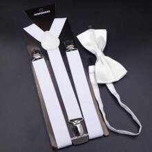 1 Stück Mode Unisex Hosenträger mit Fliege Design, Herrenhosenträger