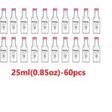 5/20/60/100PCS Mini Liquor Bottles – Versatile & Portable Plastic Containers With Airtight Seal For Spirits, Juices & Sauces – Leak-Proof, Shatterproof Plastic Mini Bottles With Airtight Latch Caps: 0.85oz/1.7oz/3.3oz/5oz Reusable Hand Washable Containers For Food Contact, Party & Wedding Favors Thanksgiving, Halloween, And Christmas Are Applicable