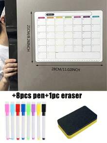 Dry Erase Refrigerator Calendar, Whiteboard Calendar For Fridge, Monthly Family Planner Memo Menu Calendar, Refrigerator Calendar, Dry Erase Calendar, Kitchen Decor, Monthly Planner For Refrigerator, Refrigerator Accessories For Chore Chart And Menu Planning (Multiple Sizes) - Multicolor - View 11