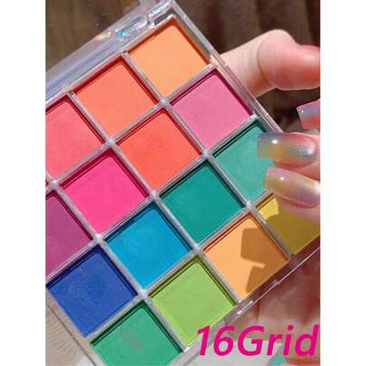 16Grids Colorful Neon Nail Art Powder,Fluorescent Nail Glitter Pigment Dust For Vibrant Pink, Yellow & Green Ombre Designs For Nail Art Design Decorations Accessories,Women's Nail Salon Supplies Nails