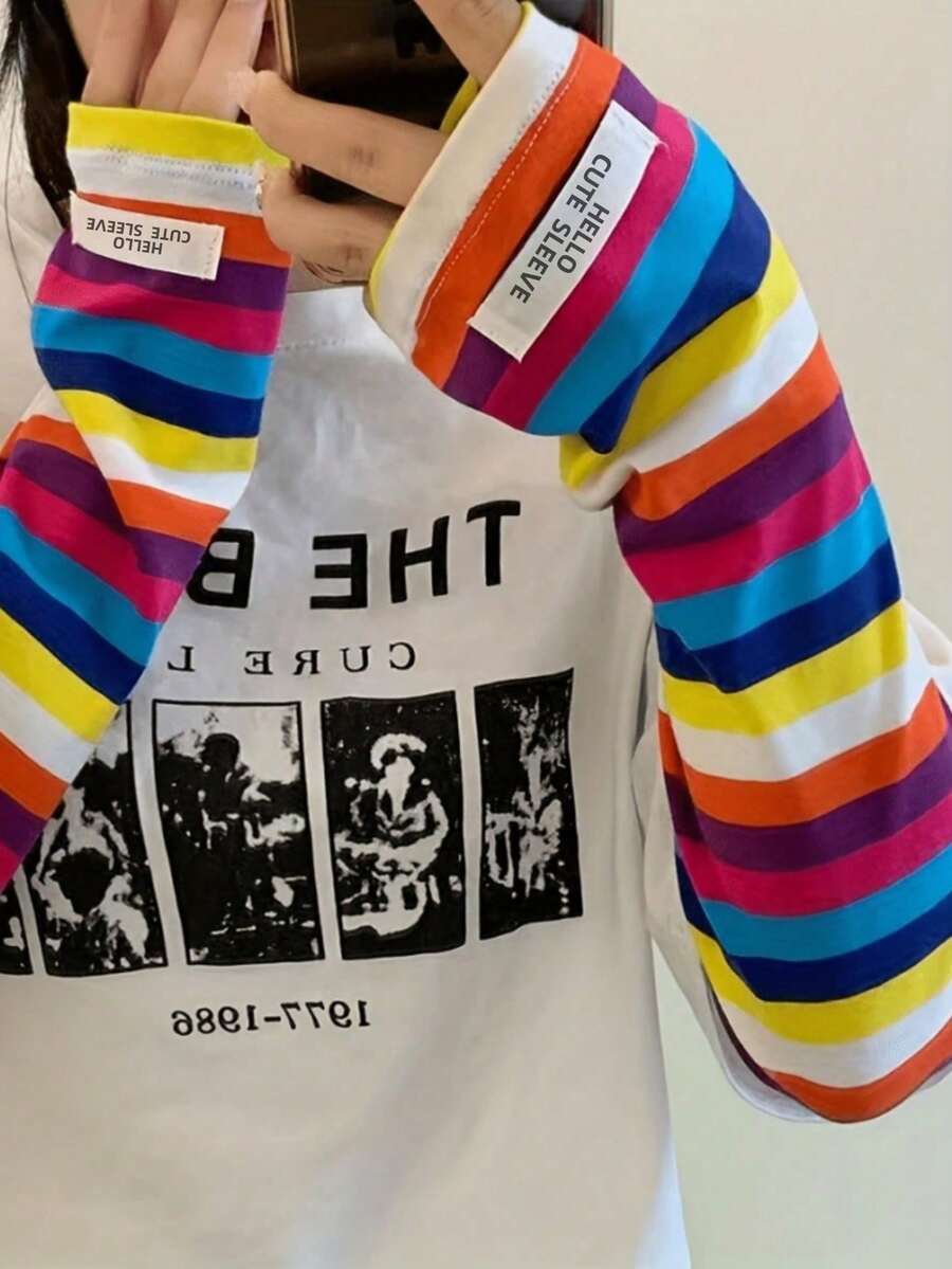 1双女士柔软条纹宽松防晒冰丝手套，驾驶/骑行/高尔夫手臂保护袖，夏季清凉 - 彩色 - 查看 1