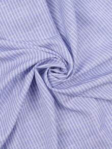 條紋寬鬆襯衫(加大碼)