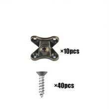 50pcs Zinc Alloy L-Shaped Bracket With Screws - Smooth Metal Furniture Connectors For Cabinets, Drawers, And Wardrobes | Durable And Corrosion-Resistant Hardware Solution