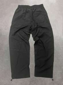 Men's Fashion Casual Loose Pants With Drawstring At The Waist And Back Pockets, Suitable For Casual Dates, Daily Strolls.